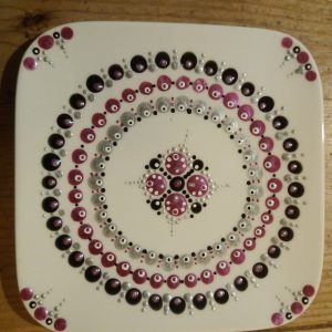 Gestipt gebaksbordje 15cm