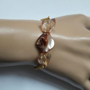 Boho chic parelmoer armband