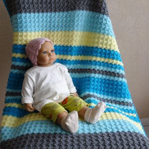 Zachte gestreepte babydeken