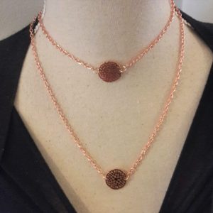 Rozegoud minimalistische kettingset