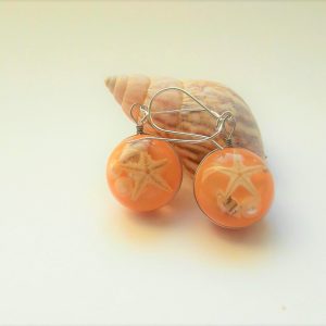 Zeester vis terrarium oorbellen