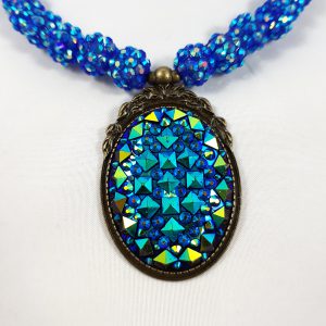 Kralen rhinestone ketting / glamour ketting
