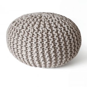 Ronde poef Chunky knit
