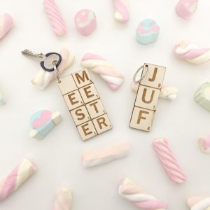 Sleutelhanger juf of meester