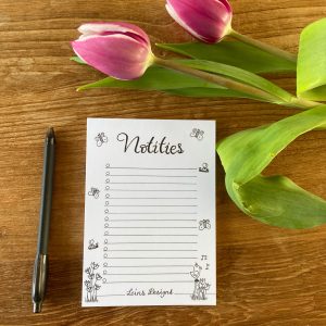 Notitieblok vlinders en bloemen