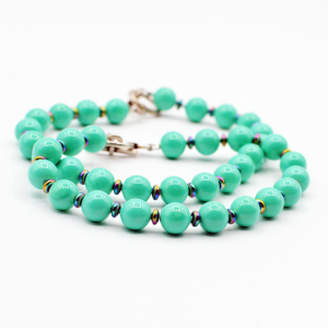 Armband Hematite parel (mintgroen)