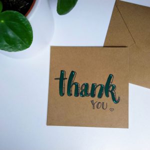 Hand Geletterde Kaart - Thank You