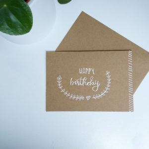 Hand Geletterde Kaart - Happy Birthday 1