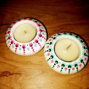 Gestipte waxinelicht-houders