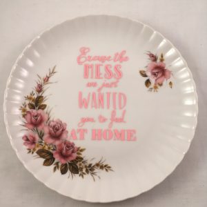 Wandbord (vintage/retro) met quote; Excuse the mess