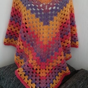 Poncho Boho gehaakt