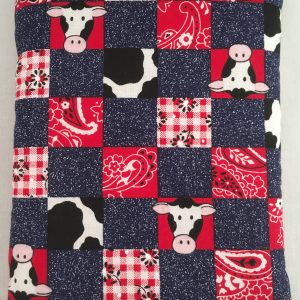 E-reader hoes Gezellige koeien op patchwork motief
