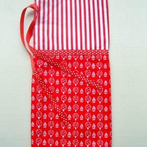 kruikenzak thema; Huisje, boompje en streepje rood & wit