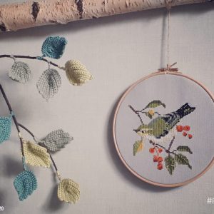 Retro wandhanger vogel herfst