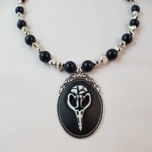 Vogel schedel ketting