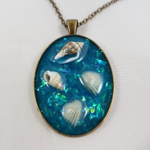 Holografische schelpen ketting