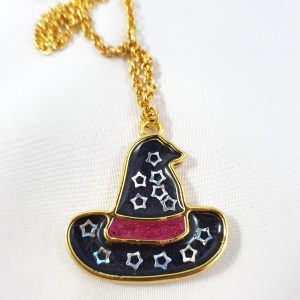 Heks tovenaar hoed ketting