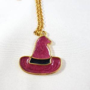Heks tovenaar hoed ketting