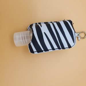 Sleutelhanger Handgel Zebra, echt leer