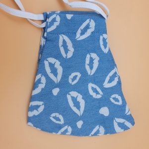 Mondkapje Blauw wit Kus