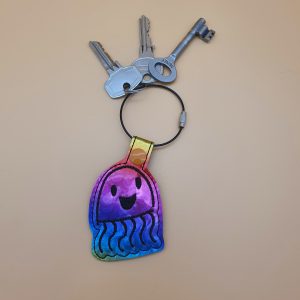 Sleutelhanger Inktvis regenboog
