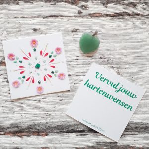 Cadeaukaartje en harthangertje vervul jouw hartenwensen