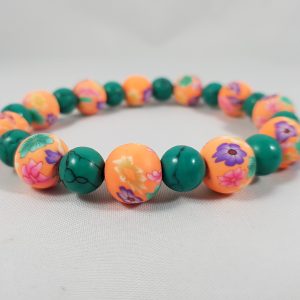 Bloemen kralen rek armband
