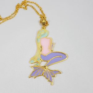 Pastel kleurige zeemeermin ketting