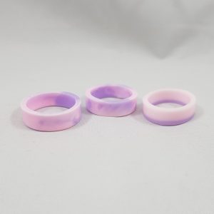 Pastel roze en paarse ringen