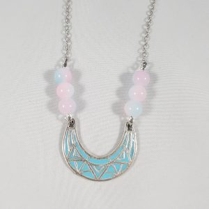 Abstracte halve maan ketting