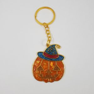 Pompoen sleutelhanger, halloween sleutelhanger
