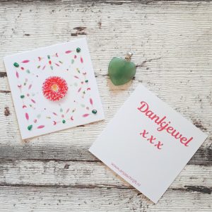 Cadeaukaartje en harthangertje dank je wel
