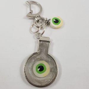 Oogbal fles sleutelhanger, halloween sleutelhanger