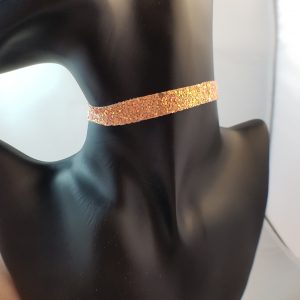 Roze holografische glitter choker