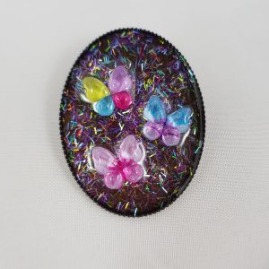 Vlinder glitter broche