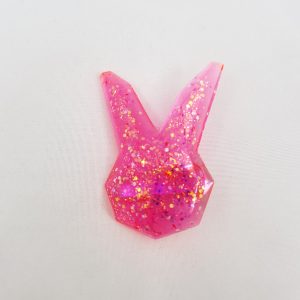 Roze glitter D.va cosplay haar klem