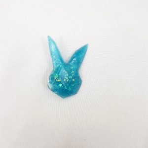 Blauwe holographische D.va cosplay haar klem