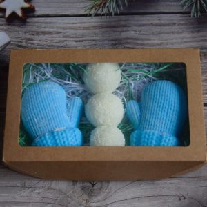 Soap Christmas gift "mittens and snowballs"