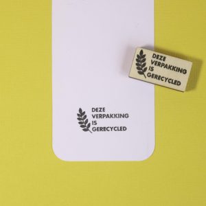 Stempel Deze verpakking is gerecycled