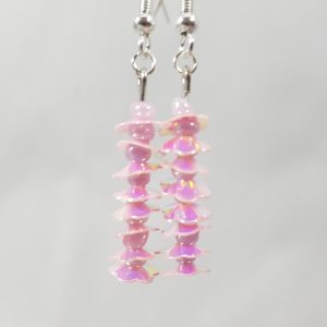 Bloemen pailletten hang oorbellen