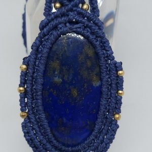 Macramé ketting Lapis Lazuli