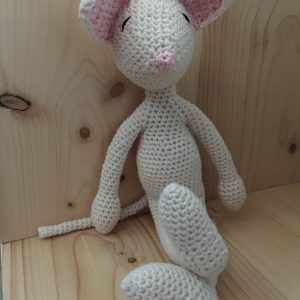 Wolmuis knuffel roomwit