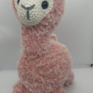 Roze alpaca-knuffel