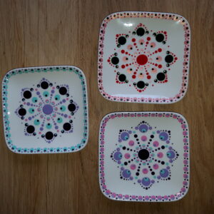 Gestipt bordje van 10cm