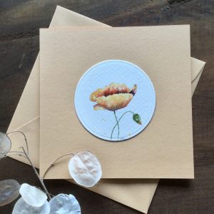aquarel wenskaart POPPY