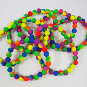 Meerkleurige neon kralen rek armband