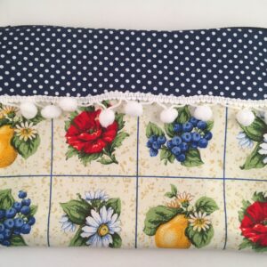 Etui (make-up) thema; Ouderwets gezellig met bloemen & fruit afbeeldingen